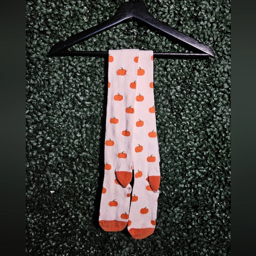 Gymboree Orange and White Pumpkin Socks